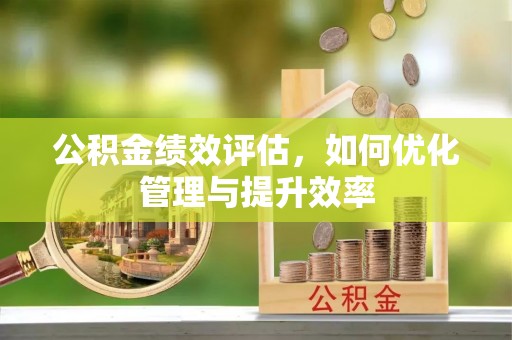 杨陵公积金绩效评估，如何优化管理与提升效率