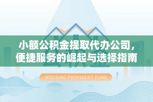 杨陵小额公积金提取代办公司，便捷服务的崛起与选择指南