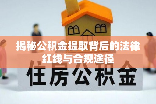 杨陵揭秘公积金提取背后的法律红线与合规途径