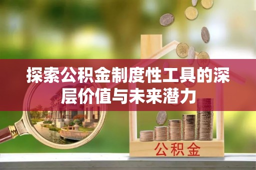 杨陵探索公积金制度性工具的深层价值与未来潜力