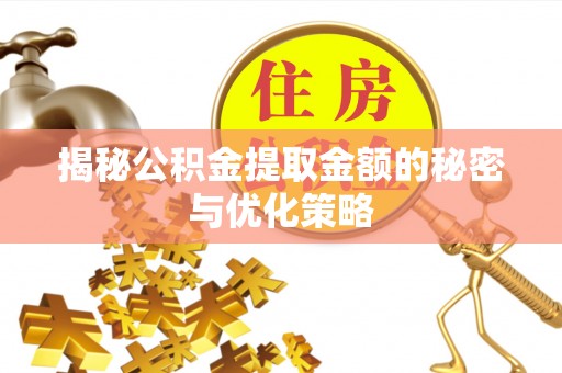 杨陵揭秘公积金提取金额的秘密与优化策略