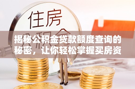 杨陵揭秘公积金贷款额度查询的秘密，让你轻松掌握买房资金规划