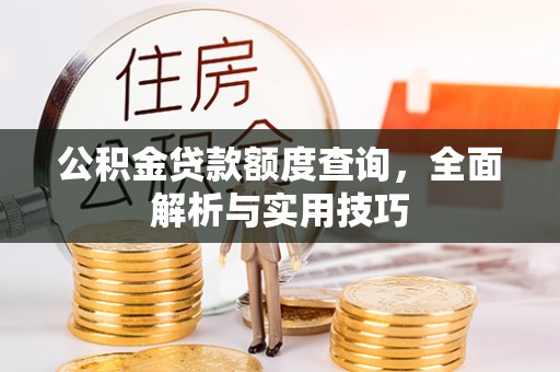 杨陵公积金贷款额度查询，全面解析与实用技巧