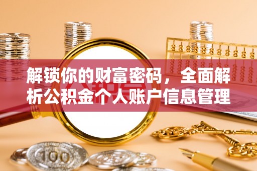 杨陵解锁你的财富密码，全面解析公积金个人账户信息管理与优化